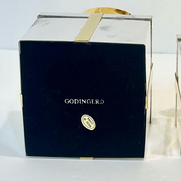 🎄VTG 1999 Set 3 Gold & Silver Plated Box with Bow Candle Holders by Studio Nova - Picture 5 of 10